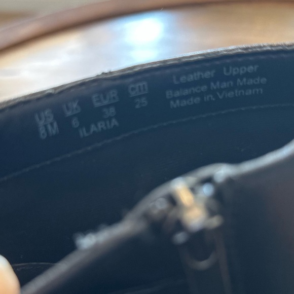 Franco Sarto Womens Ilaria Black Leather Square Toe Ankle Boots - Picture 8 of 9